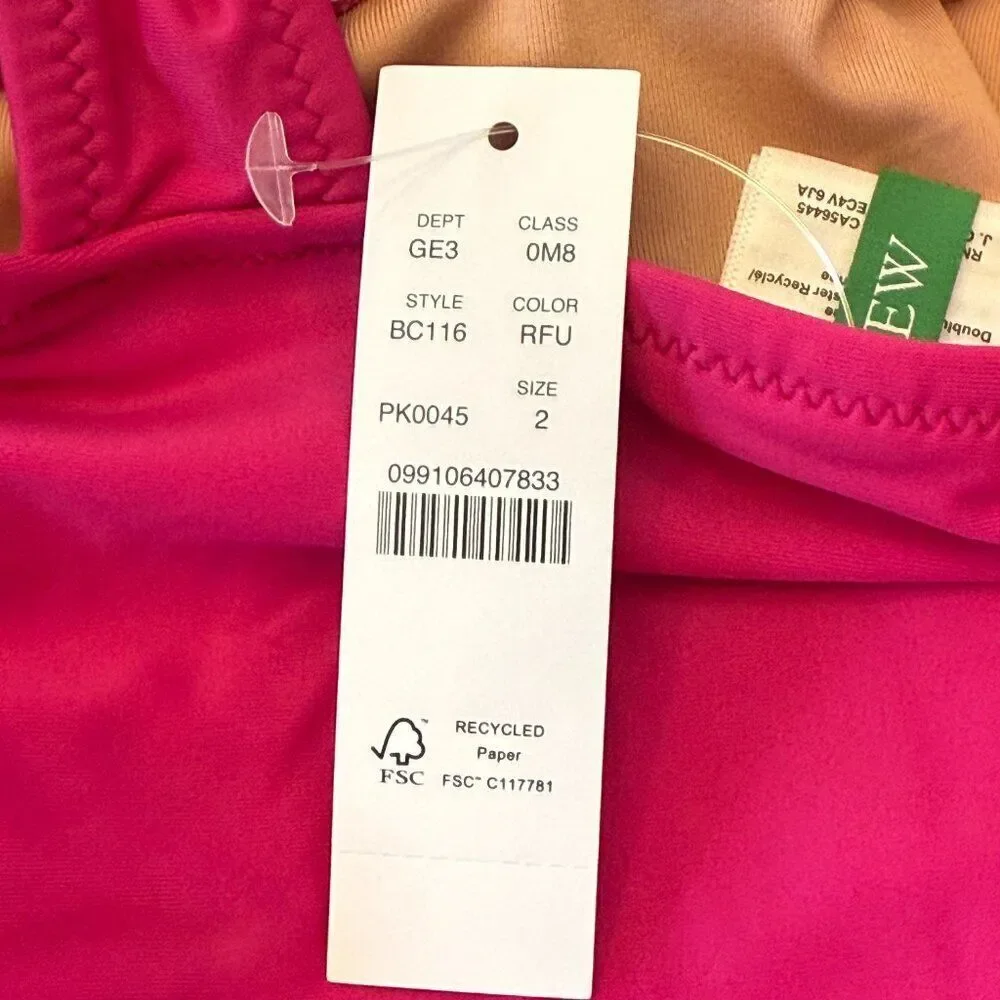 J. Crew Ruched V-Neck One Piece Suit Size 2